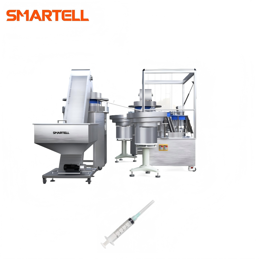 一次性三部分注射器自动高速机器装配线