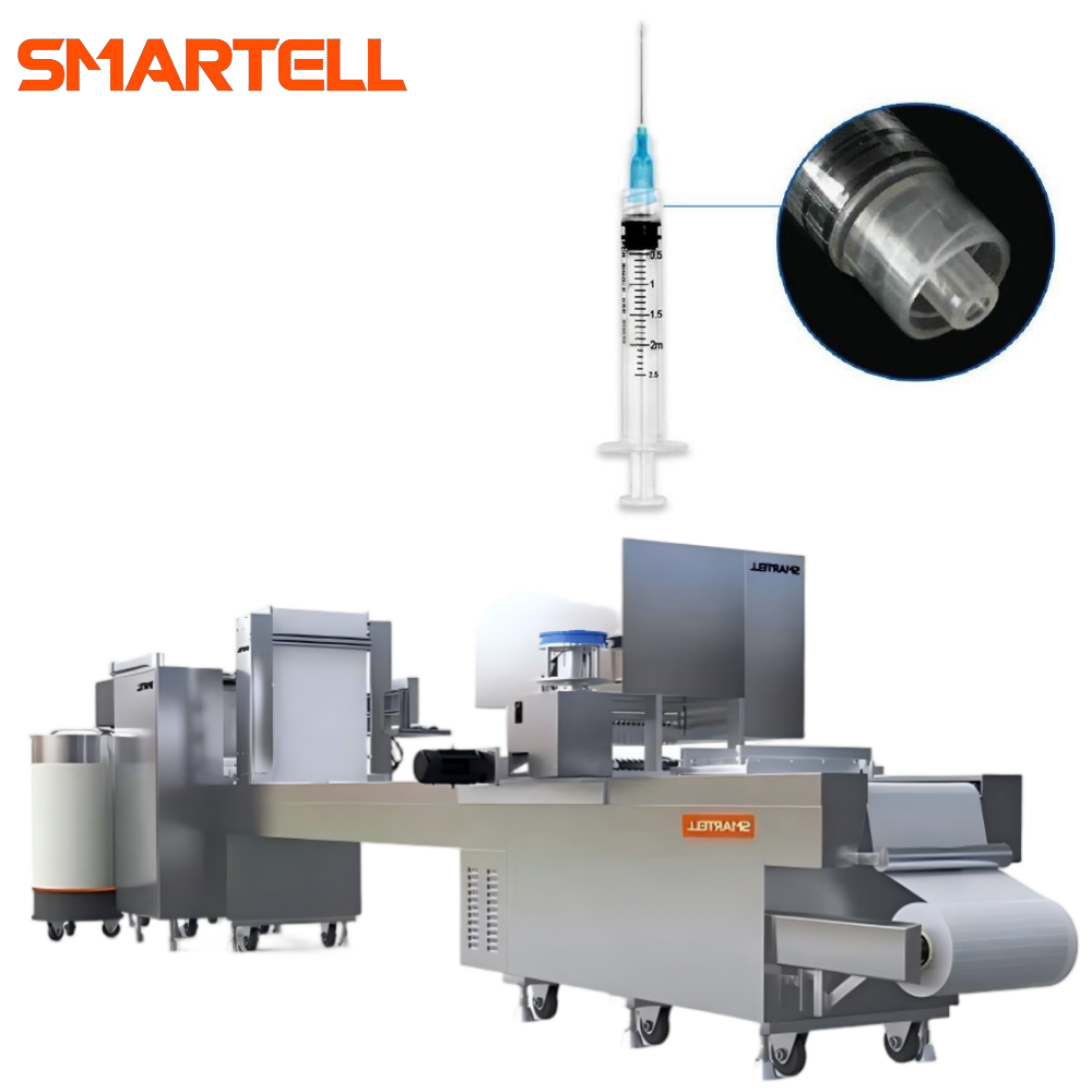Smartell电动自动一次性注射器输液器包装机软吸塑纸