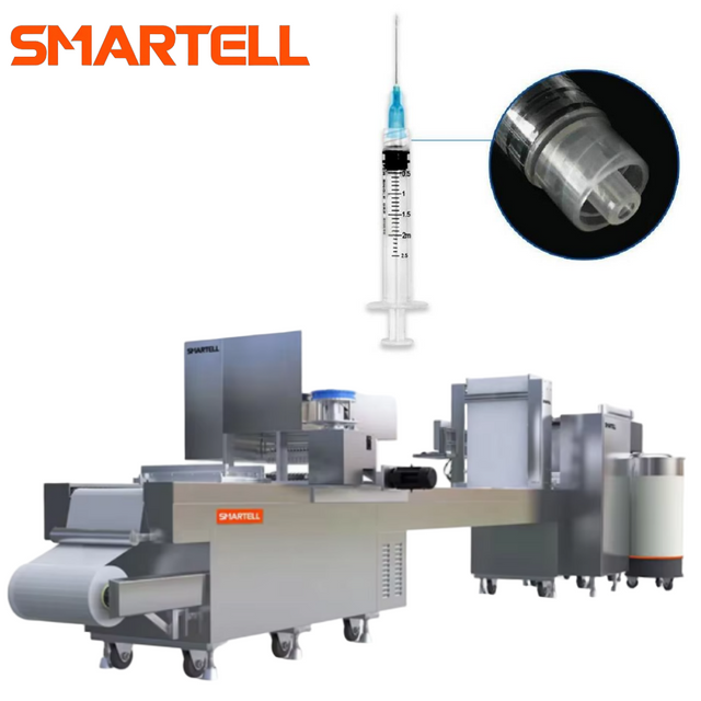 Smartell电动自动一次性注射器输液器包装机软吸塑纸